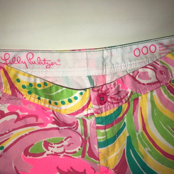 HP Lily Pulitzer Scalloped Shorts Size 000 - Picture 3 of 3